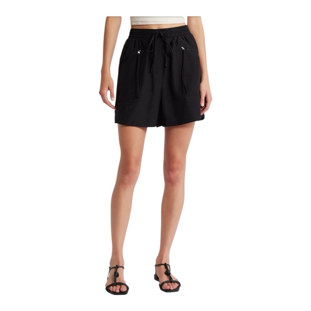&OTHER STORIES Drawstring Elastic Waistband Breezy Relaxed Fit Medium Black VGC!